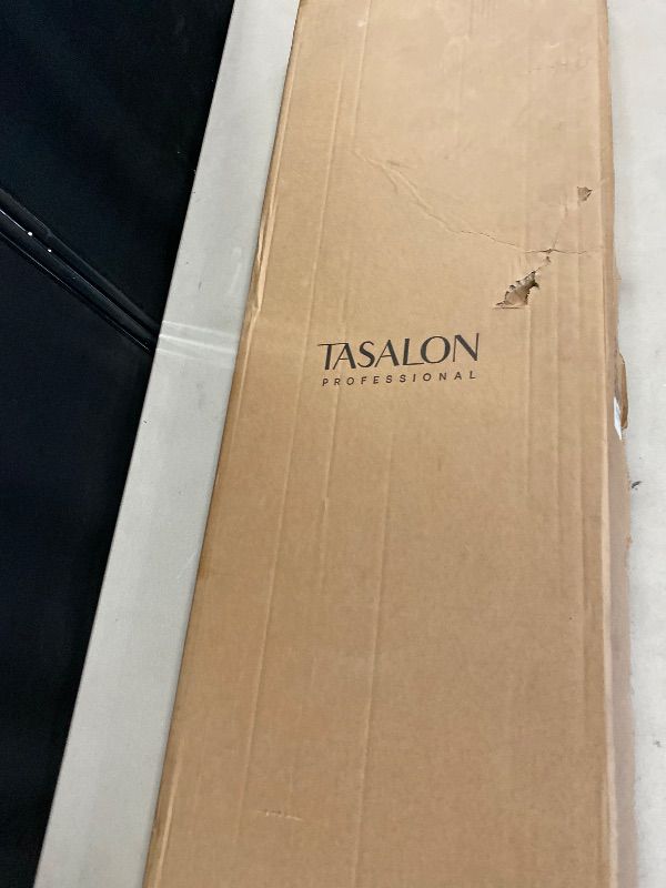 Photo 1 of TASALON Premium Salon Folding Tray on Wheels, Rolling Service Tray for Beauty Salon, Fold Up for Easy Storage - Black