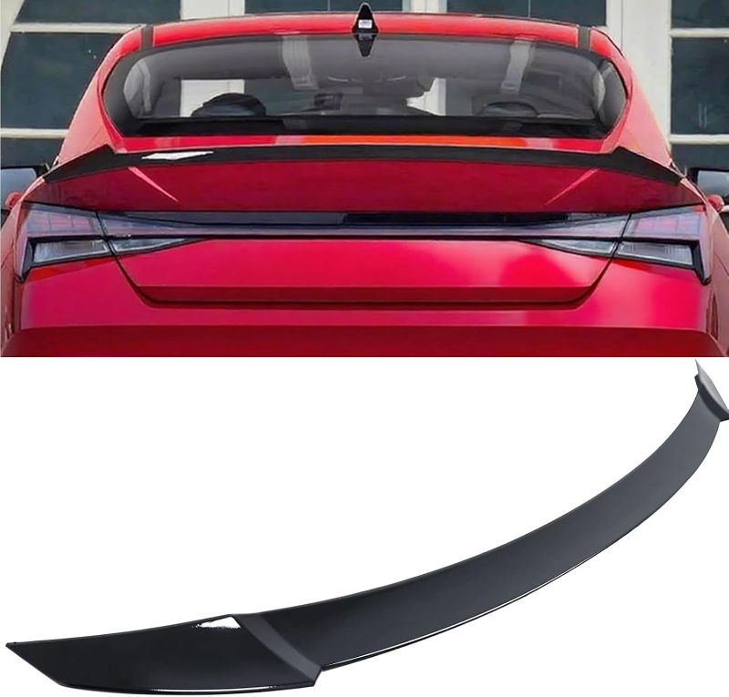 Photo 1 of MotorFansClub Rear Spoiler Trunk Wing Fit for Hyundai Elantra SE/SEL/Limited 2021 2022 2023 2024 2025 Trunk Lid Spoiler(Glossy Black)