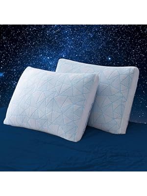 Photo 1 of Shredded Memory Foam Cooling Soft Bamboo Viscose Pillows Queen Size Set of 2, Adjustable Hypoallergenic Hotel Quality Pillows for Back, Stomach or Side Sleeper, Oeko-TEX Certified