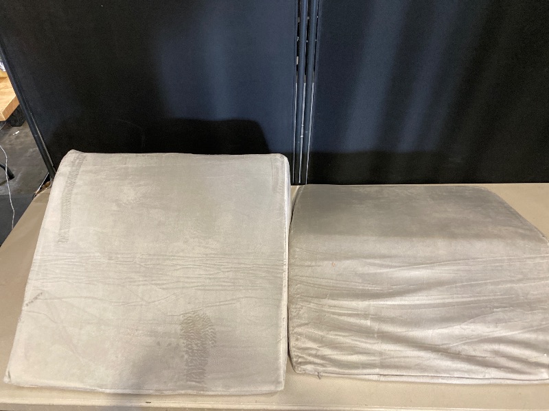 Photo 1 of Foam Bed Wedge Pillow Set - Reading Pillow & Back Support Wedge Pillow for Sleeping - 2 Separated Sit Up Pillows - Angled Bed Pillow, Triangle Pillow for Back and Legs Support Gray