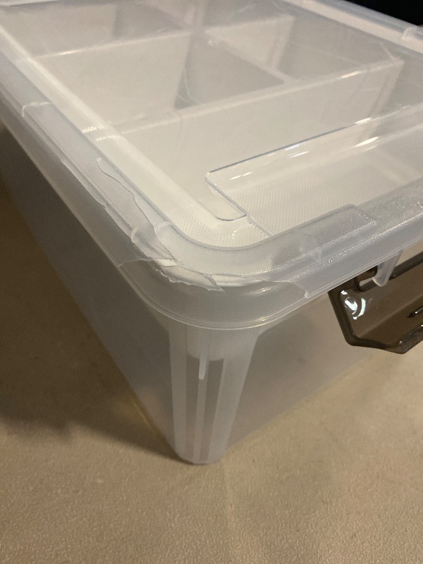 Photo 1 of Citylife 17 QT Plastic Storage Box with Removable Tray Craft Organizers and Storage Clear Storage Container for Organizing Bead, Tool, Sewing, Playdoh