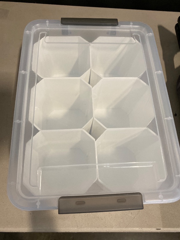 Photo 1 of Citylife 17 QT Plastic Storage Bins Clear Storage Box with Lids Multipurpose Stackable Storage Containers for Organizing Tool, Craft, Crayon