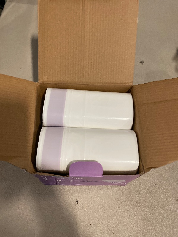 Photo 1 of Elzrghs Commode Liners for Bedside Commode, Portable Toilet, Bed Pan, 100 Count Lavender Scented Disposable Potty Chair Liners