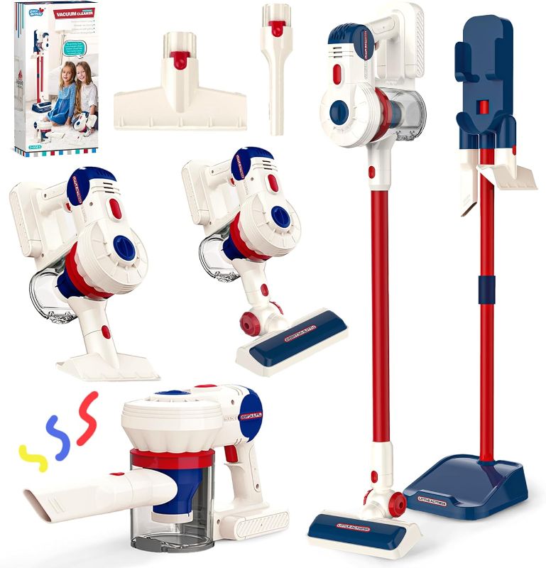 Photo 1 of Kids Vacuum That Really Works, SMILESSKIDDO Kids Cleaning Toy Set - 3 in 1 Suction Design & Safe Material Toy Vacuum - Perfect Montessori Pretend Vacuum for Toddlers 3-8