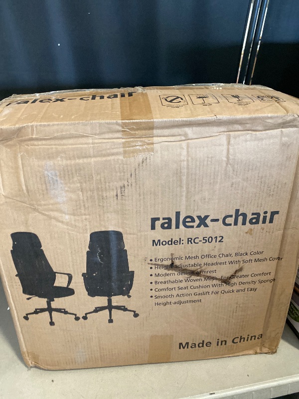 Photo 1 of Ergonomic Office Chair,High Back Desk Chair with 3 Gear Tilting Backrest and Adjustable Headrest,400lbs Weight Capacity Integrated Metal Base with Swivel Wheels,Comfort Breathable Mesh
