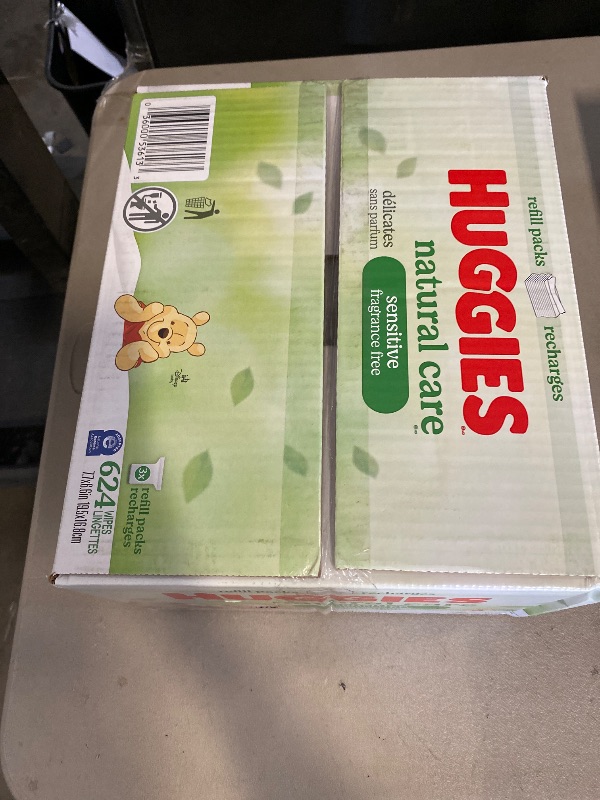 Photo 1 of Huggies Natural Care Sensitive Baby Wipes, Hypoallergenic, 99% Purified Water, 3 Refill Packs (624 Wipes Total)