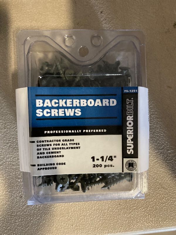 Photo 1 of Backerboard Screws 1-1/4" Box of 200