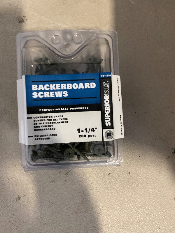 Photo 1 of Backerboard Screws 1-1/4" Box of 200