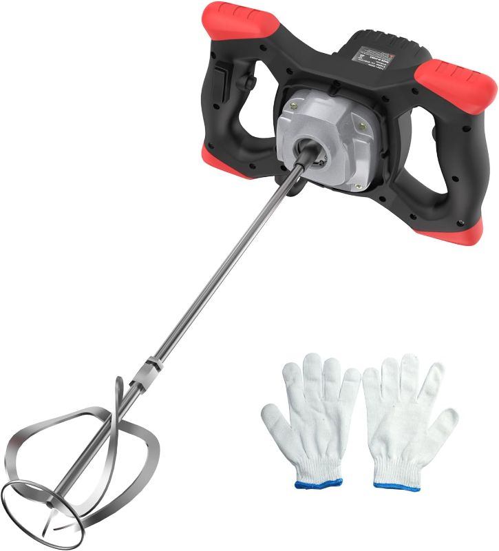 Photo 1 of IMAYCC Cement Mixer 2100W, Portable Concrete Mixer, 110V Handheld Mud Mixer for Motar,Paint, Grout, Plaster, Thinset,Fodder Stirring Tool