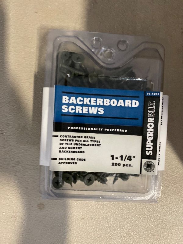 Photo 1 of Backerboard Screws 1-1/4" Box of 200