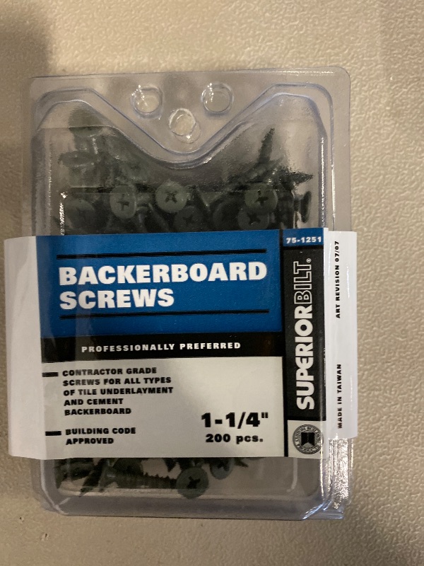 Photo 1 of Backerboard Screws 1-1/4" Box of 200