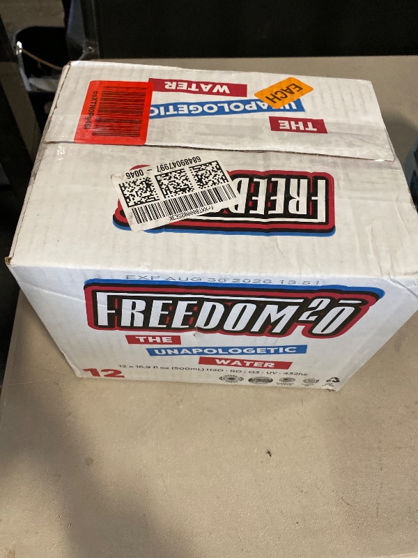Photo 1 of Freedom2o Bottled Water 12 pack 16 oz Bottle Water - Purified Drinking Water Bottles with 5-Point Filtration Process, 100% Recyclable, Sugar-Free and Free of Aftertaste or Flavoring