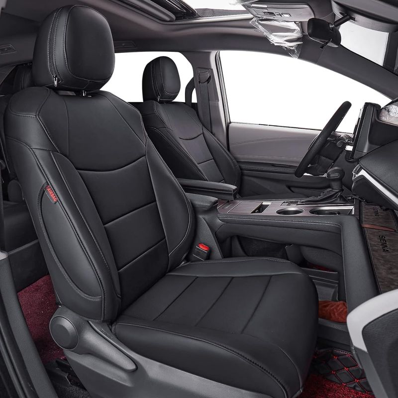 Photo 1 of coverdream Sienna Seat Covers Custom Fit for 2021-2025 Toyota Sienna XSE,XLE(7-Seater),Woodland Edition,Limited,Platinum,2nd Row Without Leg Rest,Full Coverage Leather Seat Protector(Full Set,Black)