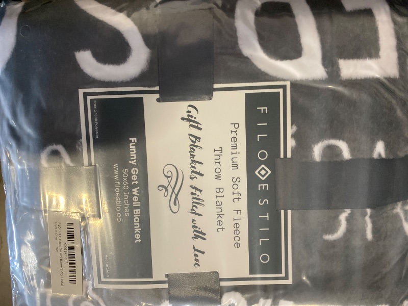 Photo 1 of FILO ESTILO Funny Get Well Soon Gifts for Women or Men, Funny Healing Blanket, Post Surgery Gifts, Fun Recovery Presents for Sick Friends, Cheer Up and Feel Better Gifts for Women (Grey)
