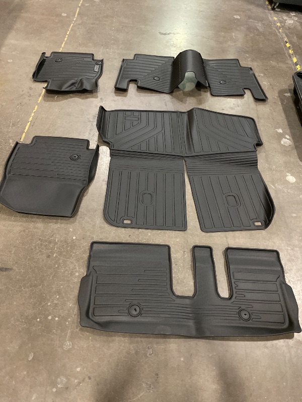 Photo 1 of Floor Mats & Cargo Liner for Toyota Highlander 7 Seats 2020-2024 2025 TPE All Weather Floor Liner 2024 Highlander 1st 2nd 3th Row & Cargo Mat Back Seat Cover Protector Full Sets (5 PCS)