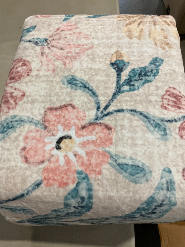 Photo 1 of Lahome Large Rugs for Living Room, Boho Machine Washable Area Rugs 8x10, Ultra-Thin Soft Distressed Floral Carpets Non Slip for Bedroom Office Dining Room, Pink/Multi