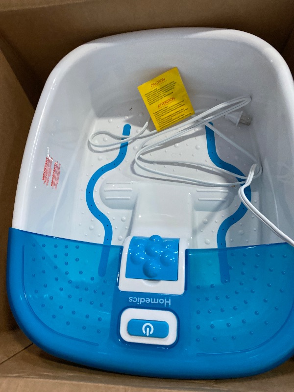 Photo 1 of HoMedics Bubble Mate Foot Spa, Toe Touch Controlled Foot Bath with Invigorating Bubbles and Splash Proof, Raised Massage nodes and Removable Pumice Stone