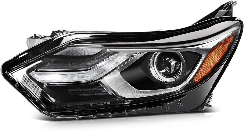 Photo 1 of Headlight Assembly Fit for 2018-2020 Chevy Equinox,Halogen Headlamp with LED DRL Replacement Left Driver Side Black Housing Amber Reflector GM2502469 84194561 84428283
