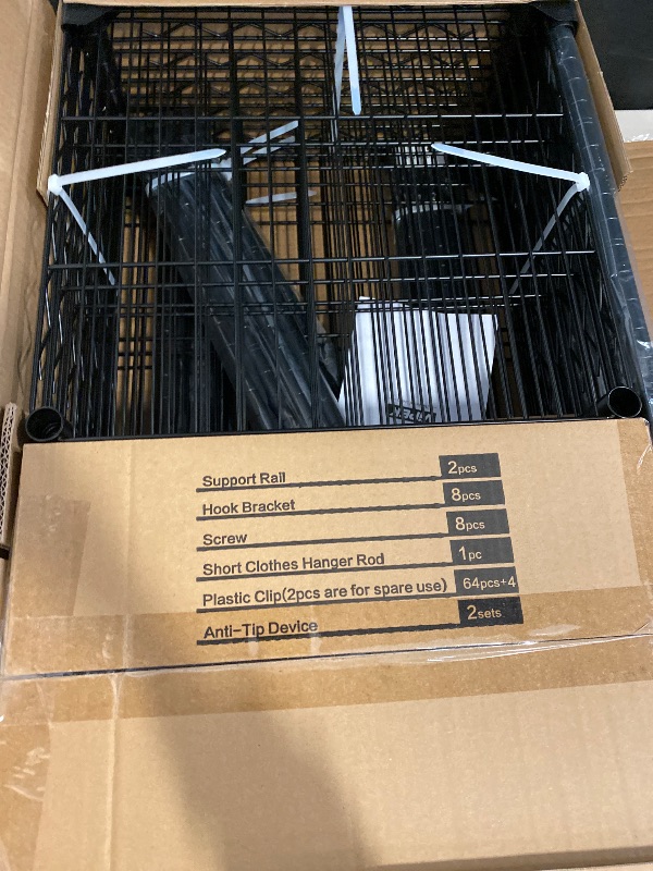 Photo 1 of VIPEK Classic V6 Wire Garment Rack Heavy Duty Clothes Racks with Shelves, Freestanding Portable Wardrobe Closet Rack for Hanging Clothes Closet System 68.9" L x 15.7" W x 76.4" H, Load 850LBS, Black