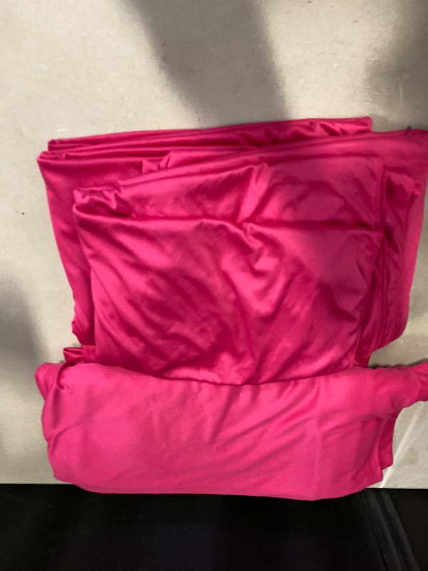 Photo 1 of 4 Panels Hot Pink Backdrop Curtains for Wedding Party Wrinkle Free Backdrop Curtain Drapes Fabric Decoration Fuchsia Photo Back Drop Cloth for Baby Shower Photography Stage Reception