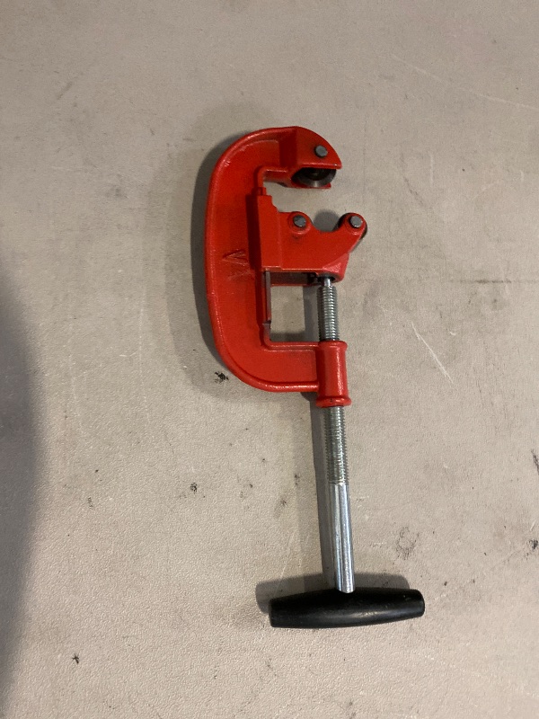 Photo 1 of QWORK Professional Pipe Cutter Tool for 1-3" Pipes - Ideal for Plumbing, Automotive, and Construction Projects