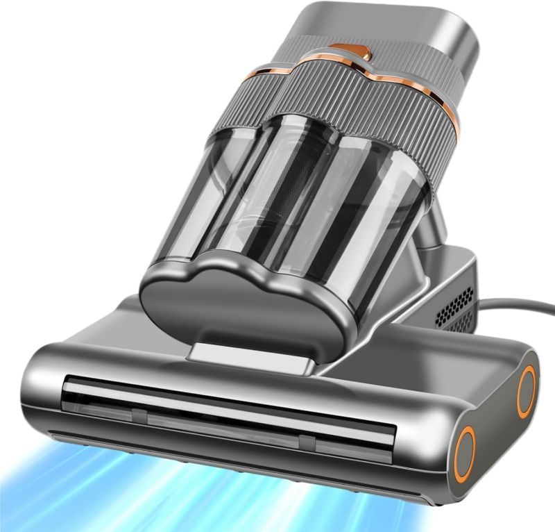 Photo 1 of Powerful Mattress Vacuum Cleaner,Handheld Bed Vacuum with UV-C Light, 16Kpa Strong Suction, 30000 RPM Dual Drum Brushes, 140°F Hot Air & Ultrasonic Tech, 500W Corded for Quick Dust Removal