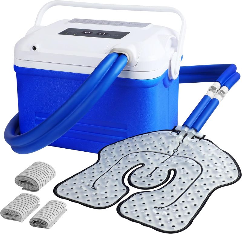 Photo 1 of Cold Therapy Machine for Knee & Shoulder, FSA HSA Eligible, Pain Relief, Post-Surgery Recovery, Cryotherapy for Muscle Recovery, Sports Injuries, Digital Timer, Quiet Pump, Universal Ice Pad