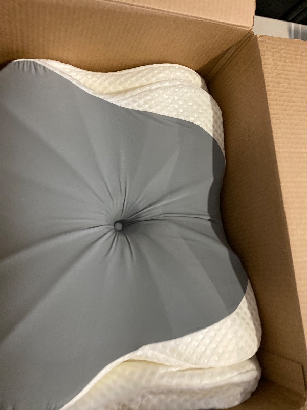 Photo 1 of Cervical Neck Pillows,Ergonomic Memory Foam Bed Pillow, Neck Support & Shoulder Pain Relief for Side Back Stomach Sleepers Gray 11