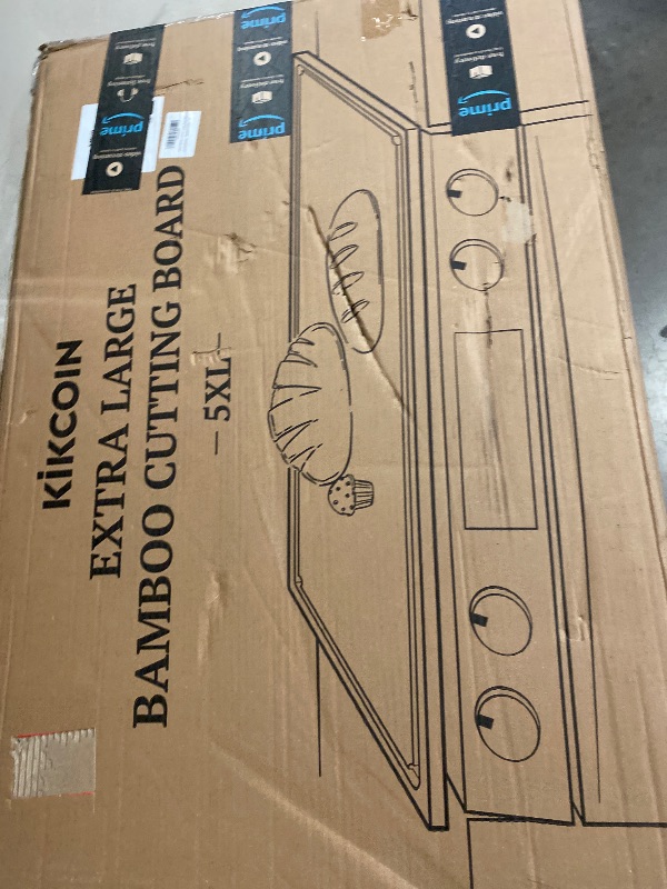 Photo 1 of 36 Inch Extra Large Bamboo Cutting Boards for Kitchen, Wood Cutting Board with Deep Juice Groove and Handle Heavy Duty Chopping board, Oversized Stove Top Cover, Kikcoin, 36" x 24"