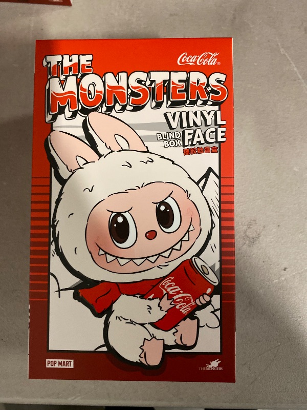 Photo 1 of POP MART The Monsters COCA-COLA Series-Vinyl Face Blind Box, Blind Box Figures, Random Design Action Figures Collectible Toys Home Decorations, Holiday Birthday Gifts, Single Box