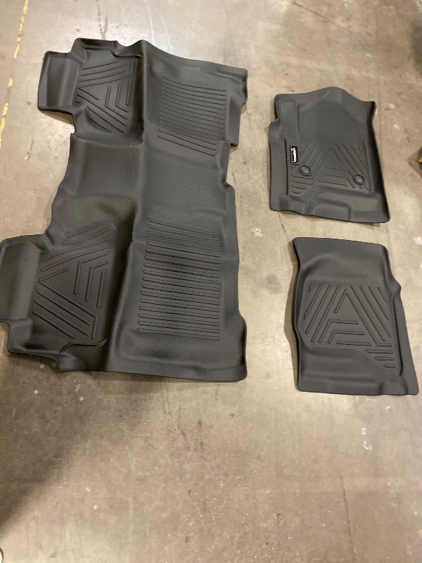 Photo 1 of Floor Mats for 2019-2025 Chevy Silverado/GMC Sierra 1500 Crew Cab, 2020-2025 Chevrolet Silverado/GMC Sierra 2500HD/3500HD Crew Cab with Rear Under-Seat Storage, Floor Liners for Silverado Accessories