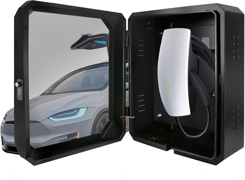 Photo 1 of Heavy Duty Outdoor Charger Station Cover Box fit for Tesla gen 3th Wall Connector & Most EV Charger, Super Large Size Waterproof Dustproof Indoor/Outdoor Wall Mount Charger Enclosure
