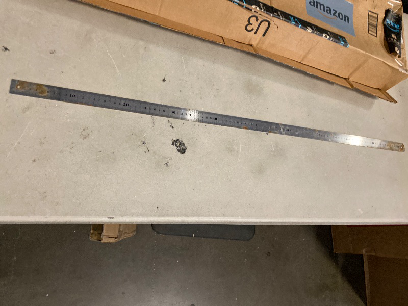 Photo 1 of Pacific Arc Stainless Steel Ruler Inch and Metric, with 32nd and 64th Graduations, 36 Inches