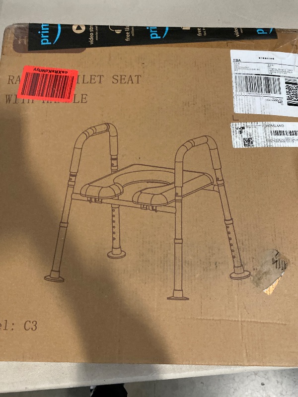 Photo 1 of HOMLAND Toilet Seat Risers for Seniors,Raised Toilet Seat with Handles & Padded Seat, Adjustable Height & Width, 400lb Elevated Toilet Seat for Elderly, Handicap, Fit Any Toilet