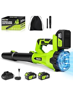 Photo 1 of Leaf Blower Cordless,Electric Leaf Blower with 2 4.0Ah Battery Powered and Fast Charger, Lightweight Cordless Blowers for Lawn Care and Dust,Snow,6 Speed Control