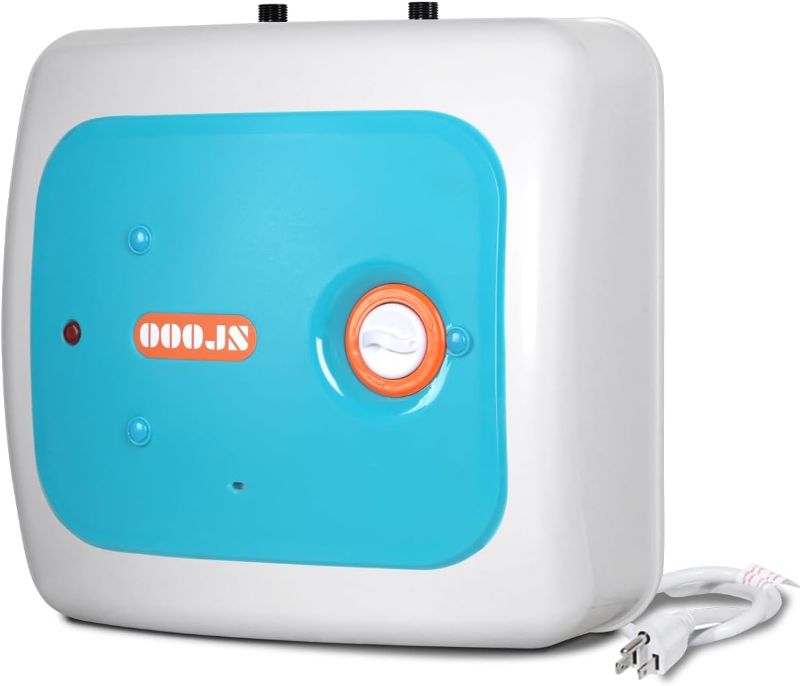 Photo 1 of 110V-120V 1440-1500W Instant Electric Hot Water Heater Under Kitchen Small Tank 8.0 Gallon Storage,Rv Trailer Instant Fiberglass Compact Point-of-Use,2 PCs 16” Long 1/2”FIP Stainless Steel Hose 30L