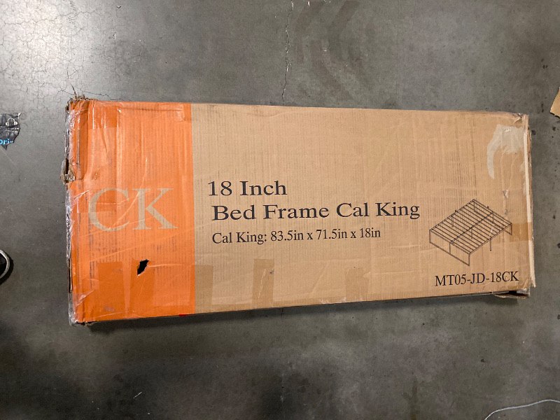Photo 1 of Metal Bed Frame,King Size Bed Frame with Storage Space,Heavy Duty Sturdy Mattress Foundation,Easy Assembly,No Box Spring Needed, Black,18 Inch,King