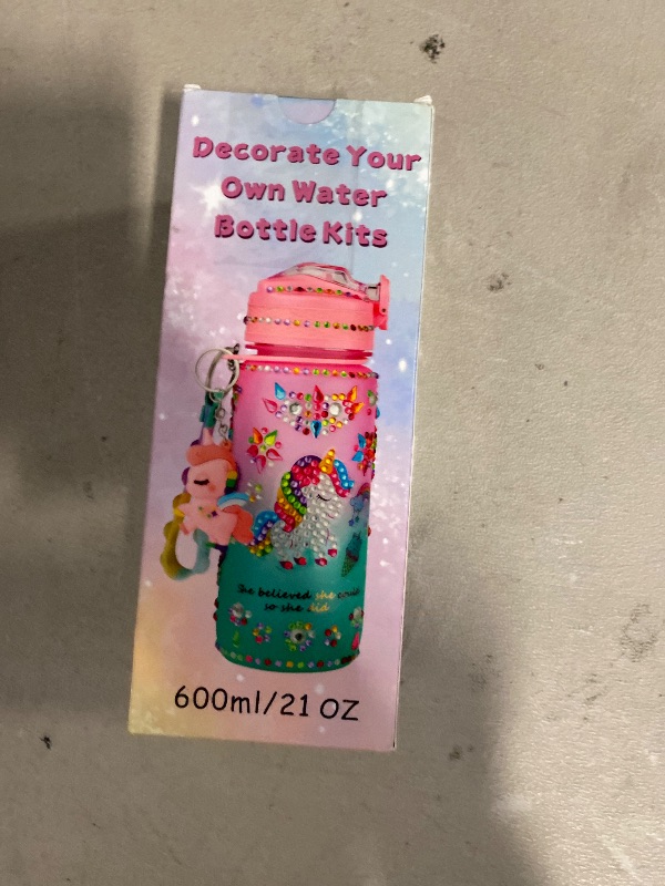 Photo 1 of Glow in The Dark Decorate Your Own Water Bottle Kit,Unicorn Toy Gift for 4-6-8-10-12 Year Old Girl,Craft Toy for Age 3 4 5 6 7 8 9 10 Girl,Kid Teen Water Bottle Sticker for School Christmas Birthday
