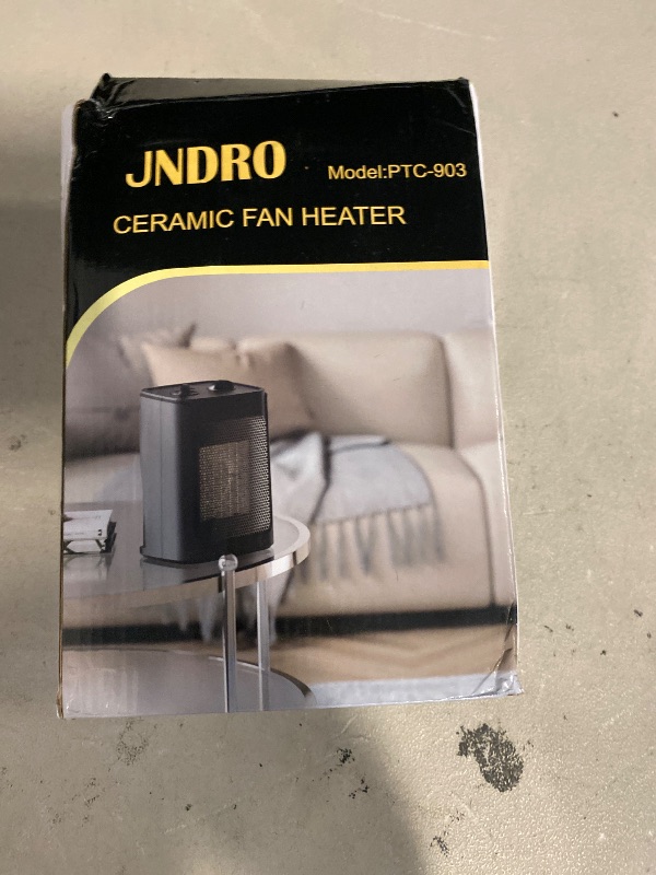 Photo 1 of JNDRO Portable Electric Space Heater - 1500W/750W Quiet Ceramic mini Heater Fan with Thermostat, Heat Up 200 Square Feet for Room Office Desk Indoor Use
