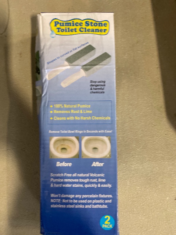 Photo 1 of 2 Pack Pumice Stone for Toilet Cleaning, Extra Long Handle for Removing Bowl Ring, Pool, Bathroom, Toilet Brush
