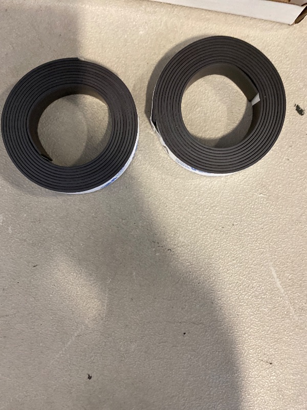 Photo 1 of 2 Rolls Magnetic Tapes, Flexible Magnet Strips with 3M Adhesive Backing, 10 Feet x 0.5"W Each Roll for DIY, Crafting, and Organizational Projects.
