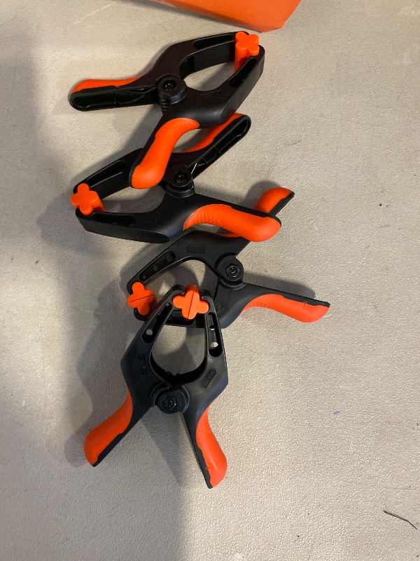 Photo 1 of HORUSDY 4-Pack Spring Clamps Heavy Duty, 7-inch Large Plastic Clamps for Crafts with 3.7 Inch Jaw Opening for DIY, Gluing, Clamping and Securing