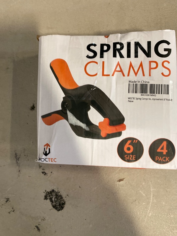 Photo 1 of HORUSDY 4-Pack Spring Clamps Heavy Duty, 7-inch Large Plastic Clamps for Crafts with 3.7 Inch Jaw Opening for DIY, Gluing, Clamping and Securing