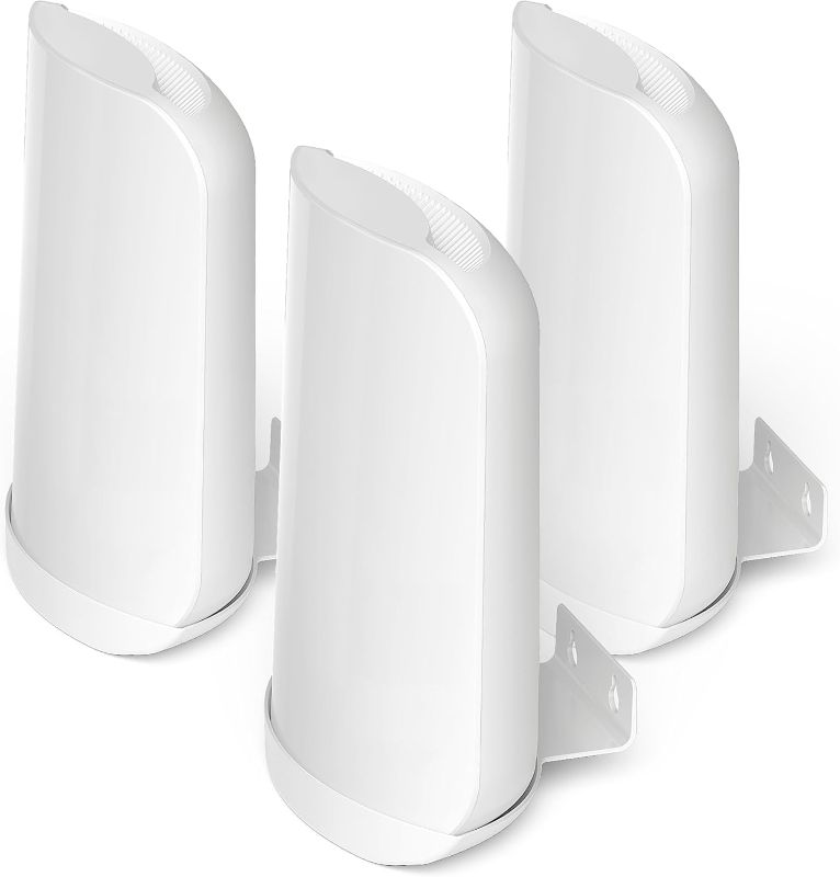 Photo 1 of Wall Bracket for Eero Max 7 Aluminum Alloy Max 7 Wall Mount Sturdy and Durable Space Saving Wall Mount Holder Compatible with Max 7 Mesh WiFi Router (White-3Pack)