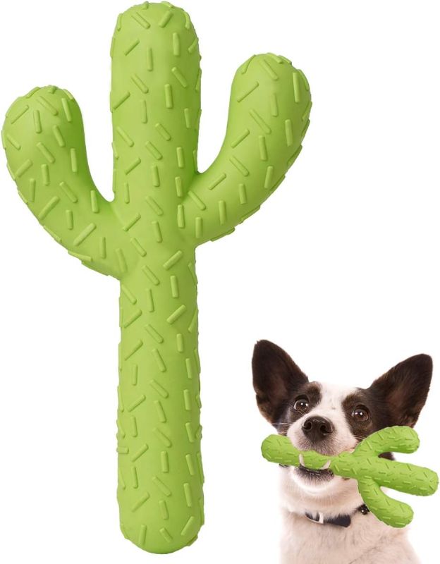 Photo 1 of MewaJump Dog Chew Toys for Aggressive Chewers, Durable Rubber Cactus Tough Toys for Training and Cleaning Teeth, Interactive Dog Toys for Small/Medium Dog