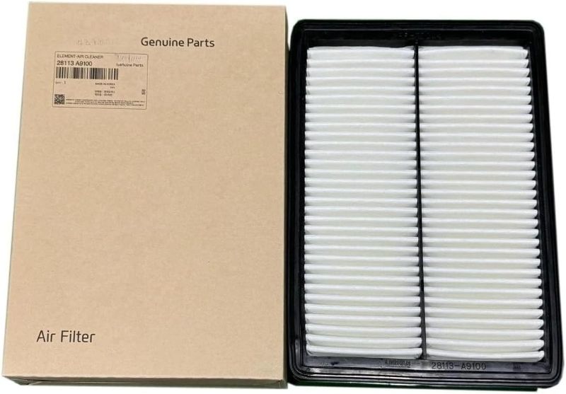 Photo 1 of Generic Genuine OEM 28113-A9100 Air Cleaner Filter, Air Filter / 28113A9100 Compatible with Hyundai Palisade 20~, Telluride 20~, Santa Fe 17~20, Sedona 15~21, Sorento 16~20