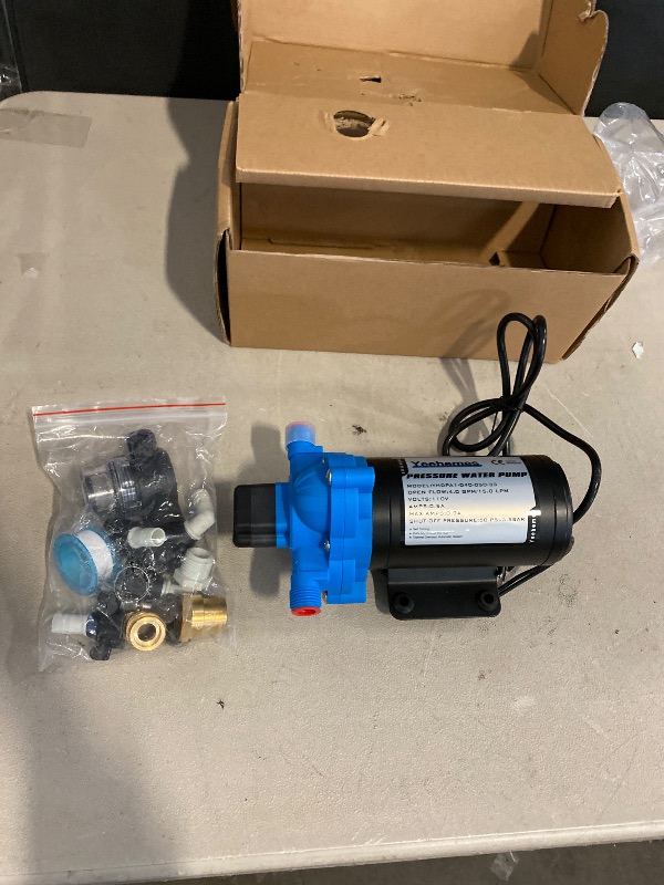 Photo 1 of On Demand Pump T33, Water Transfer Pump 110V, 4 GPM 45 Psi Brass Connector Self Priming 03526-144A for Home Camper Sprayer Aqua