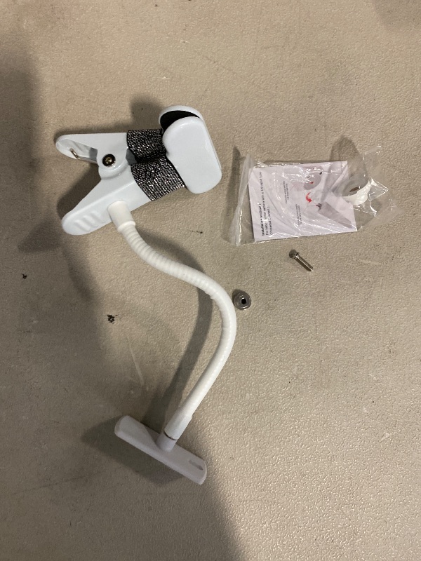 Photo 1 of Holicfun Clip Mount for Ring, Blink, Eufy, Google Nest, Wyze, and Arlo Indoor Outdoor Cameras, 15cm Gooseneck Arm, Flexible Adjustment, Strong Clamp, White