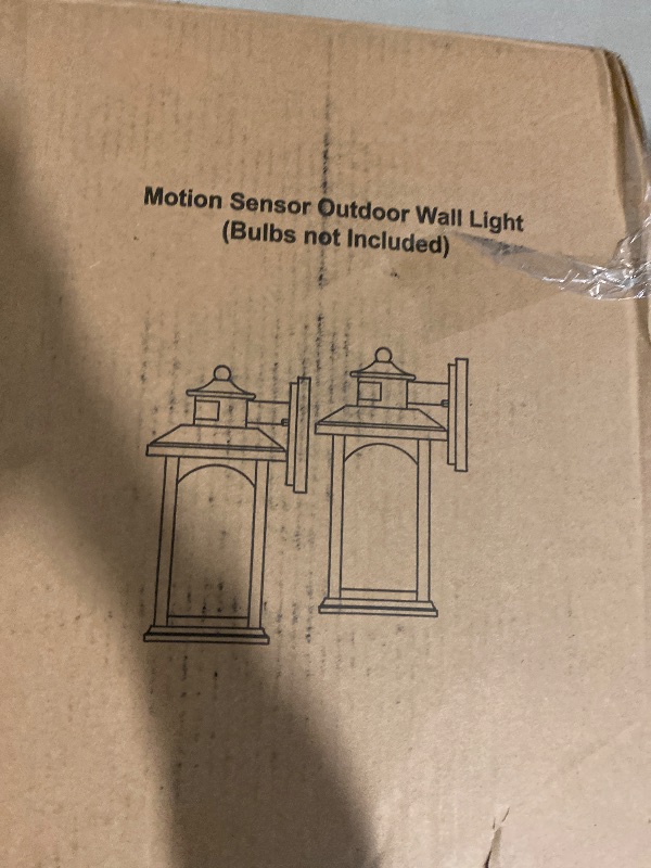 Photo 1 of C Cattleya 2 -Pack 1 -Light 11.25-in H Matte Brown Hardwired Motion Sensor Dusk to Dawn Outdoor Wall Light