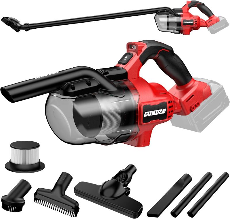 Photo 1 of Cordless Vacuum for Milwaukee M18 Battery, 5 in 1 Handheld Electric Vacuum Cleaner with 500W Powerful Motor, 46 CFM Portable Hand Vacuum with 2 Filtration HEPA for Home, Floor, Carpet, Car (Tool Only)
